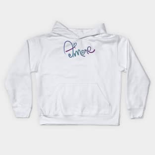 amore lettering design Kids Hoodie